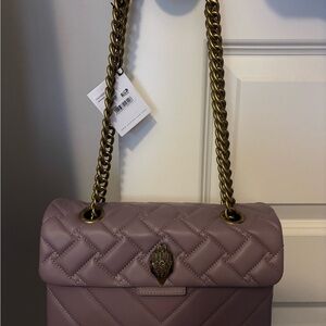 Kurt Geiger Quilted Purple Shoulder Bag